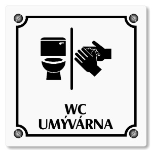 WC, umývárna, 80x80mm, bílá, Kansas